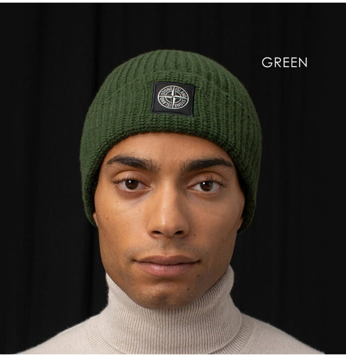 楽天市場】STONE ISLAND ストーンアイランド BEANIE ビーニー ニット帽 