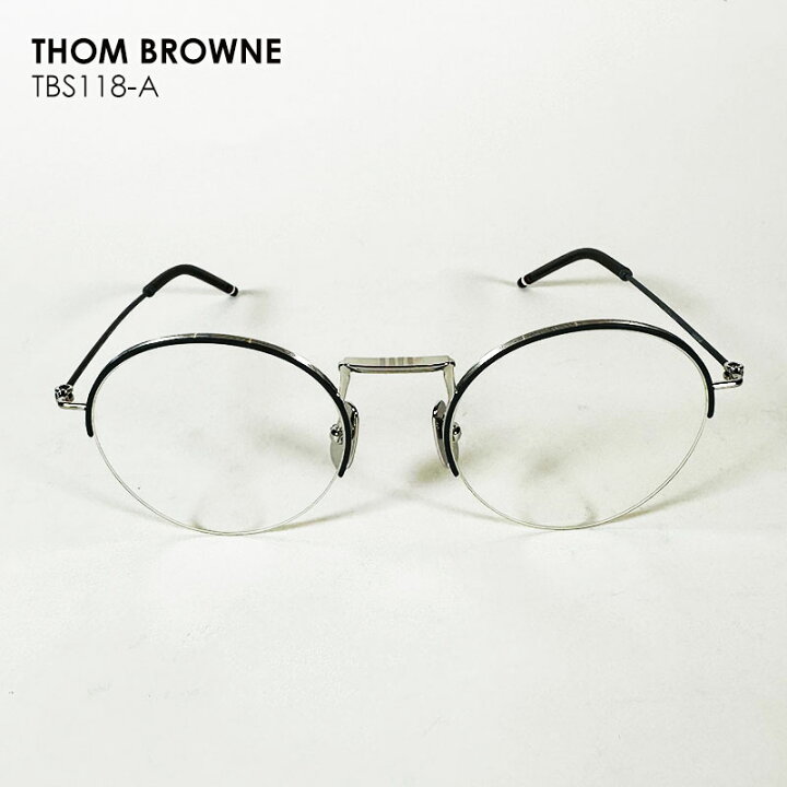 楽天市場】THOM BROWNE トムブラウン TBS118 メタルフレーム ラウンド 
