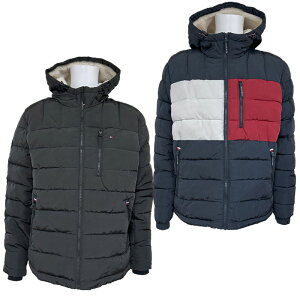 y10%OFFN[|ΏہzTOMMY HILFIGERQUILTED POLY TWILL PUFFER JACKET 151AP213 g~[qtBK[ WPbg AE^[ ȃWPbg t[h ubN lCr[ ysAiz