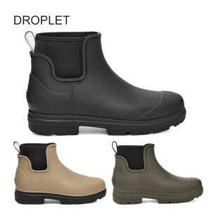 アグ レディース レインブーツ ラバーブーツ ウィメンズ ドロップレット ブラック カーキ グレー UGG W DROPLET 1130831 シューズ 長靴 ショート丈 シンプル ブランド ガーデニング 雨具 保温 防寒