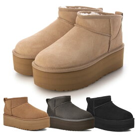 送料無料 UGG CLASSIC ULTRA MINI PLATFORM 1135092 アグ クラシックウルトラミニプラットフォーム ブーツ 厚底 ショート ムートン レディース ミニ 【並行輸入品】