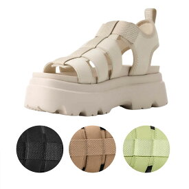 UGG アグ 1152698 Cora コーラ サンダル 厚底 軽量 レディース シューズ ブラック ライム 靴 カジュアル ロゴ 室内 室外 アウトドア レジャー ギフト プレゼント 【並行輸入品】