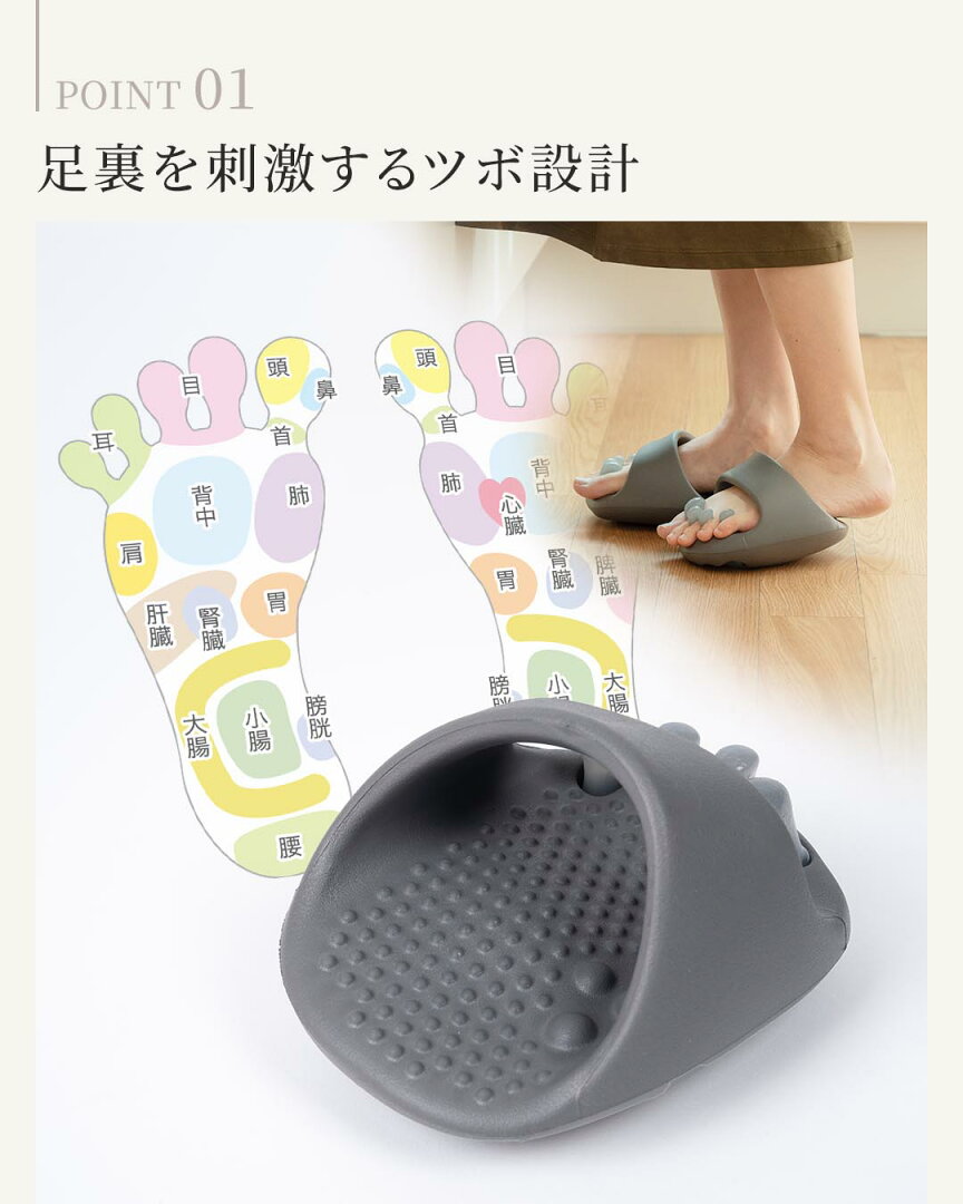 【半額×15%OFF】2990→1271円 ダイエット スリッパ おしゃれ 洗える 体幹 ルミステップ LumiStep 履くだけ 美と健康 ルームシューズ 健康サンダル かわいい 室内 美脚 姿勢 むくみ 足裏マッサージ ツボ押し フリーサイズ 足指広げる ラディアンヌ - メイン画像 7