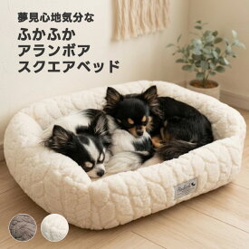 【予約10月15日順次発送】【まとめ買い対象】【ご愛顧SALE】犬 小型犬 犬用 猫 猫用 ベッド ペット カドラー 手洗いOK 洗える ペットベッド クッション ソファー かわいい 交換OK/返品不可 アランボア スクエアベッド S/M