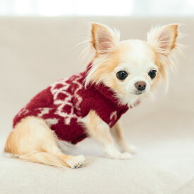 【まとめ買いクーポン対象】犬 小型犬 ニット 犬服 ドッグウエア 犬の服 服 交換OK/返品不可 メール便可 フェザー前あきリアルニット