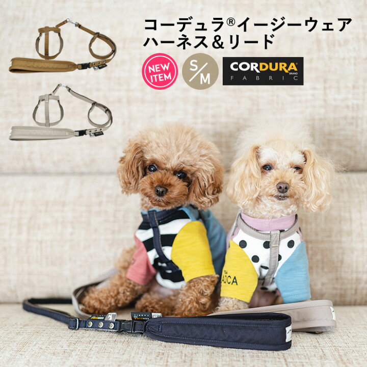 楽天市場 犬 小型犬 犬用 ハーネス 犬具 胴輪 リードセット 散歩 簡単装着 撥水 防汚 防油 サイズ交換ok 返品不可メール便可 コーデュラ イージーウェアハーネス リード S M 犬の服 Radica ラディカ