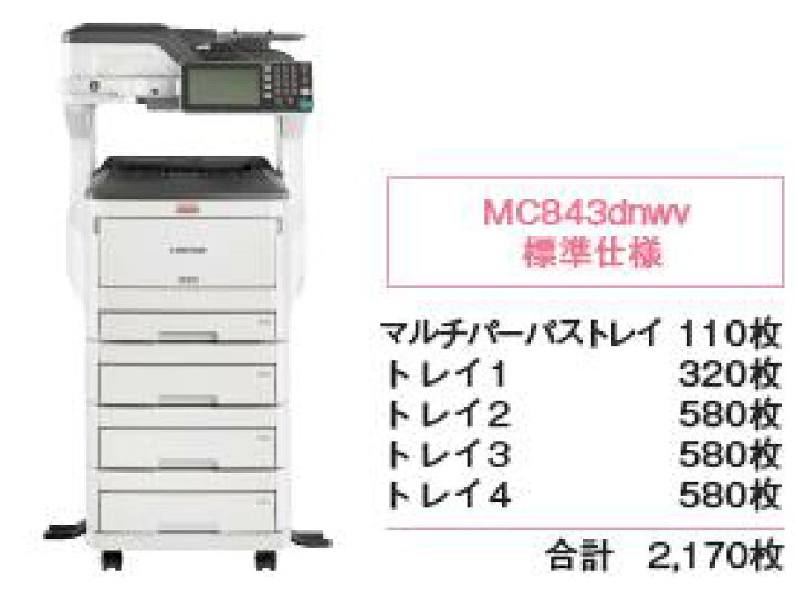楽天市場】【搬入設置付きキャンペーン】OKI(沖データ) MC843DNWV 