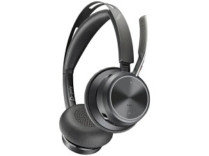 Poly Voyager Focus 2 USB-C�h���O���t +USB-A �ϊ��A�_�v�^�t �[�d�X�^���h�t ���� ���C�����X���f�� �m�C�Y�L�����Z�����O�}�C�N����