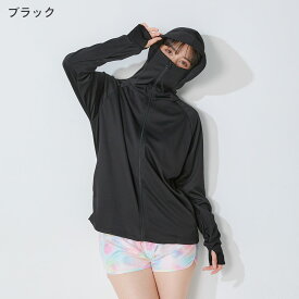 【さらにクーポン有・複数購入で】ラッシュガード ハイネックパーカー レディース 涼感 S〜3L 大きいサイズ つば付き UVカット90％以上 Ko'a 指穴つき 紫外線対策 軽量 ゆったり ラッシュパーカー 長袖 23K-HN2