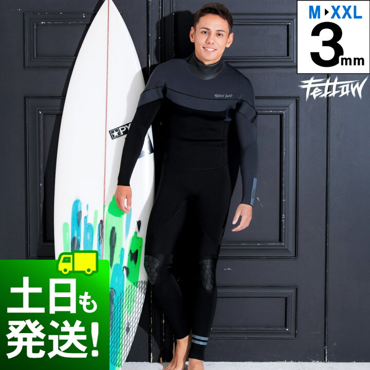 楽天市場】FELLOW ウェットスーツ メンズ 3mm フルスーツ ロング 