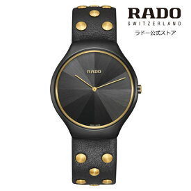 【ラドー 公式】 腕時計 RADO True Thinline Studs トゥルー シンライン スタッズ クォーツ 39mm ブラック 文字盤セラミック 厚さ5mm 30m防水レディース腕時計 メンズ腕時計 高級腕時計 薄型 ユニセックス 軽量 デザイン デザイナー 20代 30代 おしゃれ