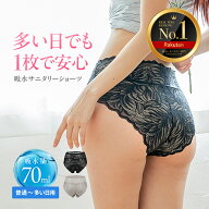 吸水サニタリーショーツ モモフル 温活 生理用ショーツ 吸水型サニタリーショーツ レース シームレス 吸…