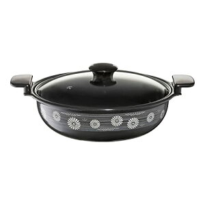 高木金属工業(Takagi Metal) 高木金属 両手鍋 洗いやすい 卓上鍋 ホーロー IH対応 24cm あじわい鍋 土鍋風 安土 送料無料