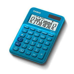 カシオ カラフル電卓 レイクブルー 12桁 ミニジャストタイプ MW-C20C-BU-N 送料無料