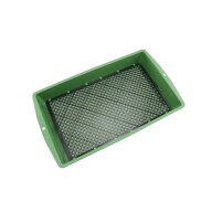 千吉 プラふるい 目の大きさが変えられる 4mm/10mm BIG 外径560×320mm グリーン 送料無料