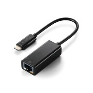 エレコム 有線LANアダプター USBタイプC USB-C to RJ45 windows/macOS 対応 ブラック EDC-GUC3 送料無料