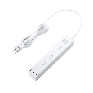 �G���R�� �d���^�b�v USB�^�b�v 30W 3�|�[�g Type-C USB-A 6�� 3m �ꊇ�X�C�b�` ��]�r�t�� ���K�[�h�t�� �z ��������