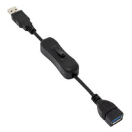 アイネックス USB3.2Gen1 Type-A 電源スイッチケーブル 20cm U31AA-MF02S 送料無料