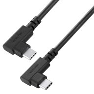 エレコム USB2.0ケーブル C-Cタイプ 認証品 USB PD対応 最大240W 両端L字コネクタ やわらか 1.5m ブラッ…