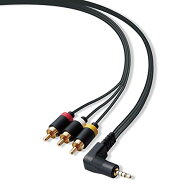 エレコム AVケーブル ステレオミニプラグ(L型 4極) - RCAピンプラグ 1.0m ブラック DH-MLWRY10BK 送料無料