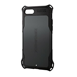 �G���R�� iPhone SE (��2����/��3����) / 8 / 7 �p �P�[�X �ϏՌ� �p�G�A�N�b�V���� ZEROSHOCK �u���b�N ��������