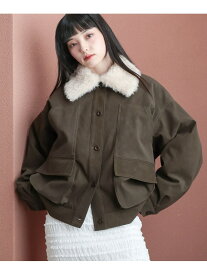 【WOMENS】2WAY/フェイクレザー中綿ワークブルゾン RAGEBLUE レイジブルー ジャケット・アウター ブルゾン・ジャンパー ブラック カーキグリーン【先行予約】*【送料無料】[Rakuten Fashion]