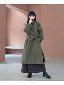 【WOMENS】WOOLLYTEC/2WAYスタンドカラーロングコート RAGEBLUE レイジブルー ジャケット・アウター ステンカラーコート ブラック グリーン【先行予約】*【送料無料】[Rakuten Fashion]