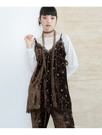 フラワー刺繍ベロアミニワンピース/セットアップ対応 RAGEBLUE レイジブルー ワンピース・ドレス チュニック ブラック ブラウン【送料無料】[Rakuten Fashion]
