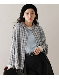 【SALE／50%OFF】ルーズオンブレチェックシャツ RAGEBLUE レイジブルー トップス シャツ・ブラウス ピンク ブラック【RBA_E】[Rakuten Fashion]