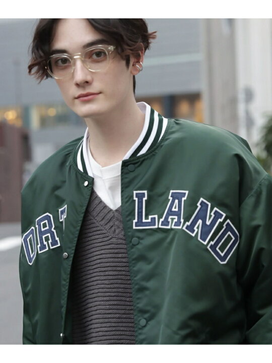 楽天市場】(M)ナイロンカレッジスタジャン RAGEBLUE レイジブルー  