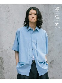 【SALE／50%OFF】＜接触冷感/イージーケア＞シアーレイヤードフラシシャツ RAGEBLUE レイジブルー トップス シャツ・ブラウス ブラック オレンジ ブルー ホワイト【RBA_E】[Rakuten Fashion]