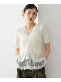 【SALE／20%OFF】【WOMENS】レースドッキングレイヤードニット RAGEBLUE レイジブルー トップス ニット グレー ホワイト【RBA_E】【送料無料】[Rakuten Fashion]