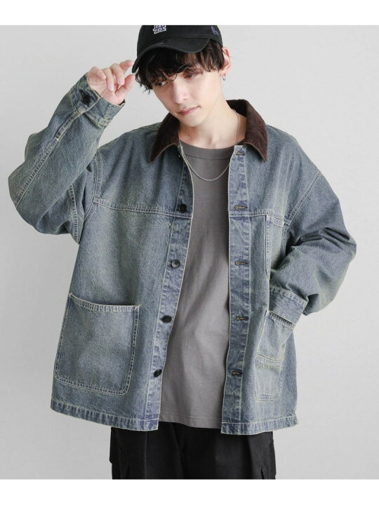楽天市場】【SALE／30%OFF】襟コーデュロイ/オーバーダイデニム 