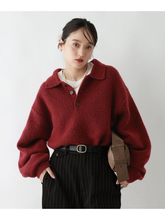 WOOLYニットポロ RAGEBLUE レイジブルー トップス ニット グレー ブラック ベージュ レッド ブラウン 送料無料 Rakuten Fashion RAGEBLUE レイジブルー