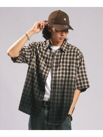 【SALE／50%OFF】グラデーションチェック/オーバーサイズシャツ RAGEBLUE レイジブルー トップス シャツ・ブラウス ブラック ブルー ブラウン【RBA_E】[Rakuten Fashion]
