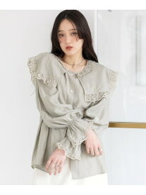 【SALE／40%OFF】レースBIGカラーブラウス RAGEBLUE レイジブルー トップス シャツ・ブラウス ホワイト グリーン ブラック【RBA_E】【送料無料】[Rakuten Fashion]