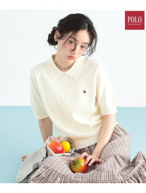 【WOMENS】＜POLO BCS/ポロ・ビーシーエス＞別注/コンパクトニットポロシャツ RAGEBLUE レイジブルー トップス シャツ・ブラウス ホワイト レッド【送料無料】[Rakuten Fashion]