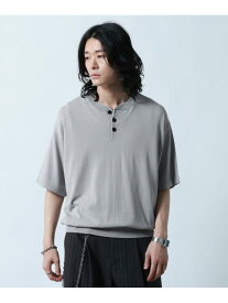 【SALE／50%OFF】＜接触冷感＞ヘンリーネック/ハイゲージニット RAGEBLUE レイジブルー トップス カットソー・Tシャツ ブラウン ブラック グレー【RBA_E】[Rakuten Fashion]