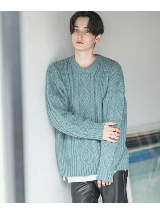楽天市場】【SALE／50%OFF】(M)ケーブルニットクルー RAGEBLUE レイジ  
