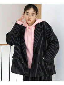 ルーズダブルテーラードジャケット/セットアップ対応 RAGEBLUE レイジブルー ジャケット・アウター テーラードジャケット・ブレザー ブラック ブラウン ベージュ【送料無料】[Rakuten Fashion]