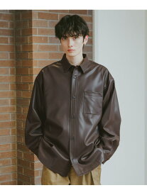 【SALE／50%OFF】シンセティックレザー/ビッグシャツ RAGEBLUE レイジブルー トップス シャツ・ブラウス ブラック ブラウン【RBA_E】【送料無料】[Rakuten Fashion]