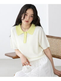 【SALE／50%OFF】【WOMENS】バイカラーニットポロシャツ RAGEBLUE レイジブルー トップス シャツ・ブラウス レッド ブルー ネイビー ホワイト【RBA_E】[Rakuten Fashion]