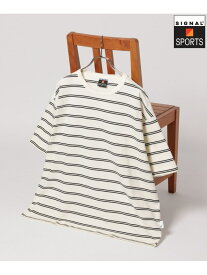 【SALE／50%OFF】【SIGNAL SPORTS】14s/オーバーサイズボーダーTシャツ RAGEBLUE レイジブルー トップス カットソー・Tシャツ ネイビー ホワイト【RBA_E】[Rakuten Fashion]