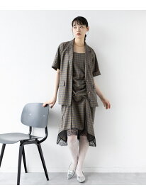 【SALE／49%OFF】【WOMENS】2WAYギャザーチェックキャミワンピース/セットアップ対応 RAGEBLUE レイジブルー ワンピース・ドレス ワンピース ブラウン ブルー【RBA_E】【送料無料】[Rakuten Fashion]