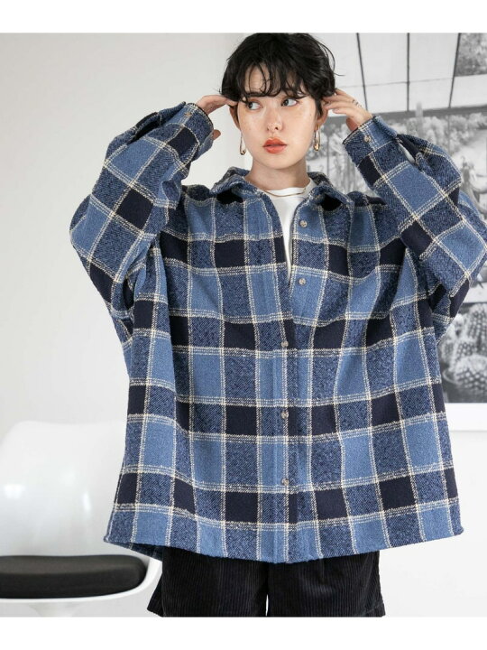 楽天市場】【SALE／50%OFF】(W)チェックオーバーシャツ RAGEBLUE 