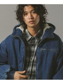 デニムボアフードブルゾン RAGEBLUE レイジブルー ジャケット・アウター ブルゾン・ジャンパー ブルー ブラウン ブラック【送料無料】[Rakuten Fashion]