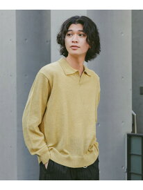 【SALE／50%OFF】スキッパーニットポロ RAGEBLUE レイジブルー トップス シャツ・ブラウス ブルー ブラック イエロー【RBA_E】[Rakuten Fashion]