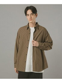 【SALE／50%OFF】ミニチェック柄シャツ RAGEBLUE レイジブルー トップス シャツ・ブラウス ネイビー ブラウン【RBA_E】[Rakuten Fashion]