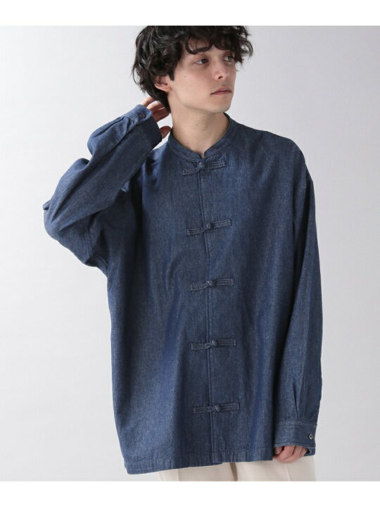 楽天市場】【SALE／38%OFF】(M)デニムチャイナシャツLS RAGEBLUE 