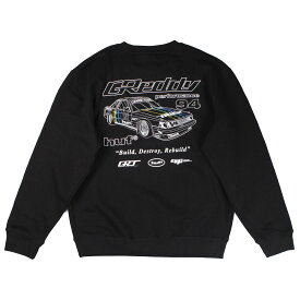 【C-HUF3】 HUF ハフ HUF X GREDDY RETRO MOD CREW SWEAT グレッディ コラボ レトロ モッド クルー スウェット シャツ PF00815